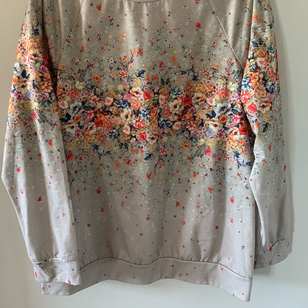 Nordstrom long sleeve floral top XL